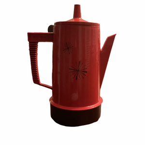 Vintage Regal Red & Dark Brown Poly-Perk 4-10 Cup Electric Coffee Percolator